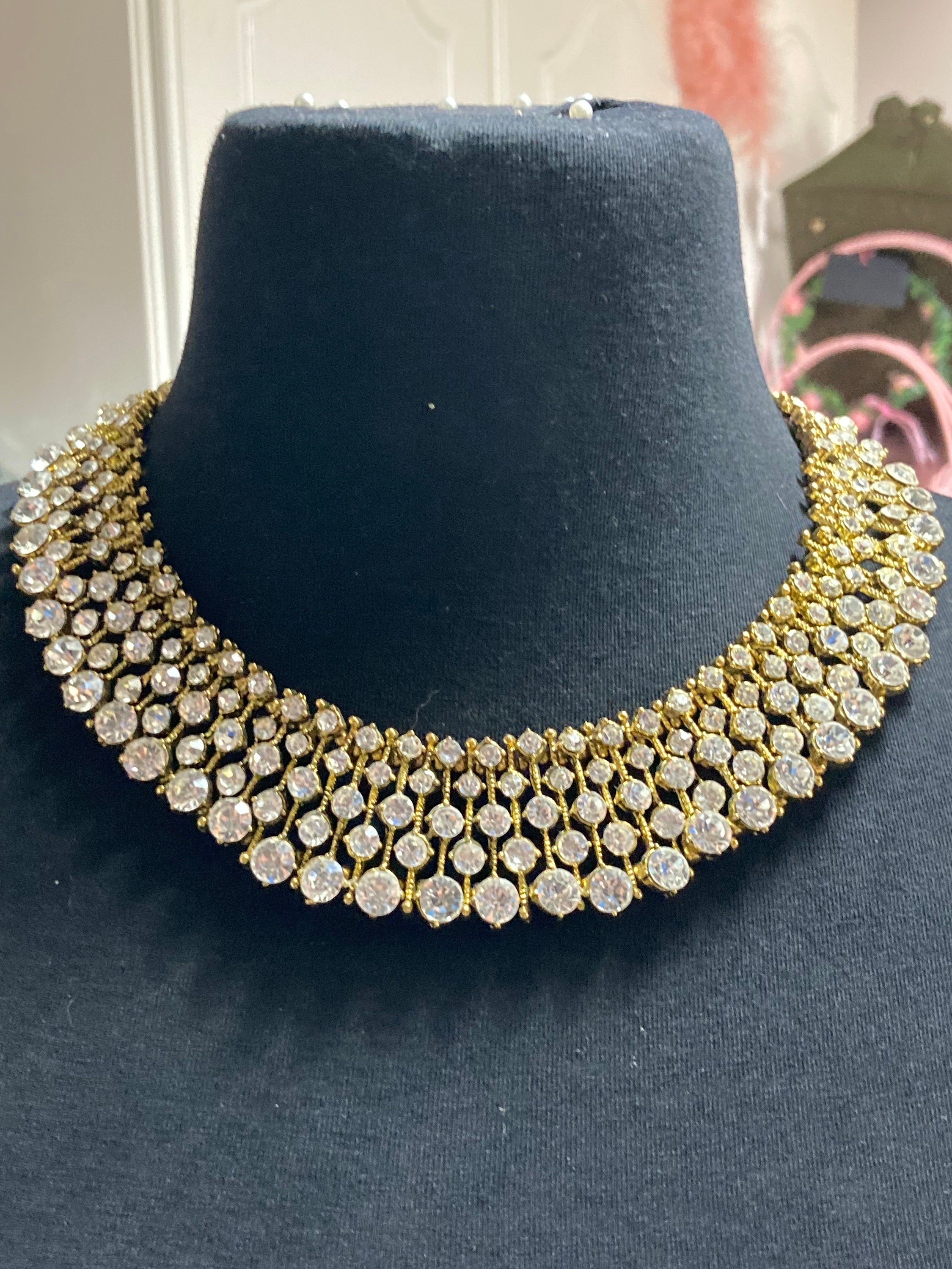 Diamond choker necklace Etsy Schweiz