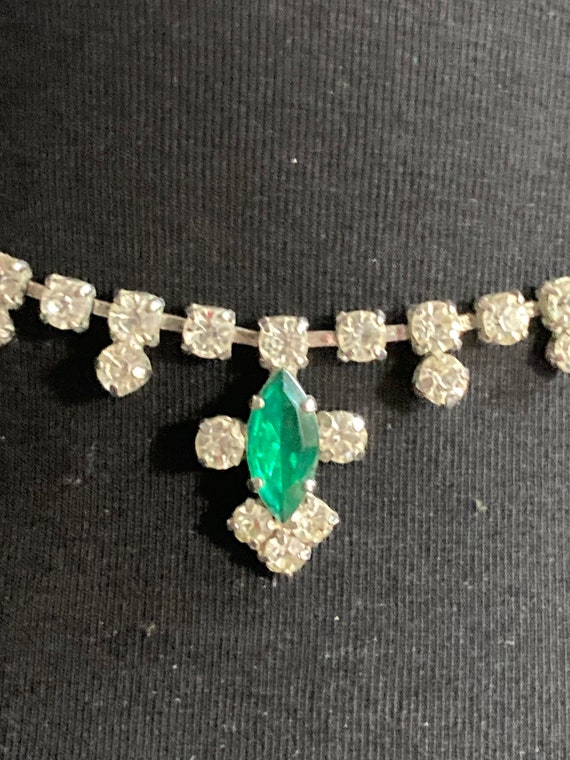 articulated diamanté emerald green rhinestone coc… - image 7