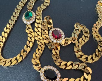 RADA Italy, Vintage Antique Gold 40”chain Necklace & 2” Egg in