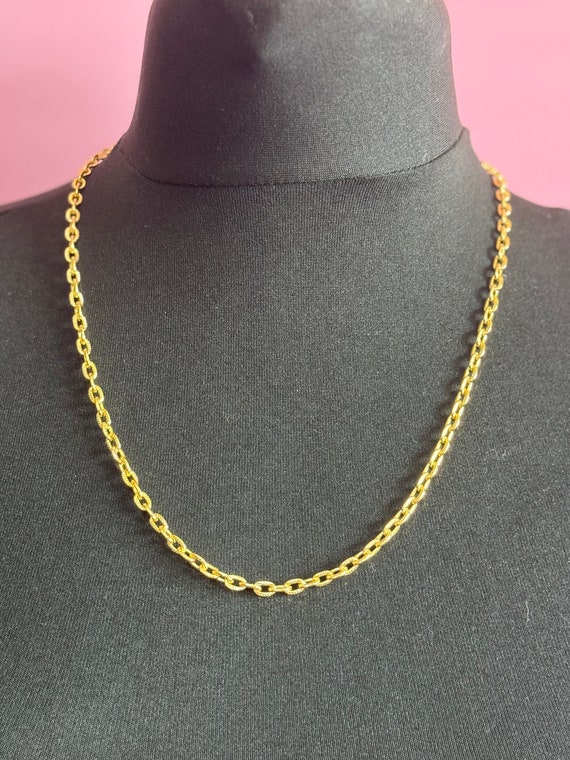 19” Cable Link Plain Chain Necklace, 61cm Long 1980s Gold Tone - Etsy 19” Cable Link Plain Chain Necklace, 61cm Long 1980s Gold Tone - Etsy