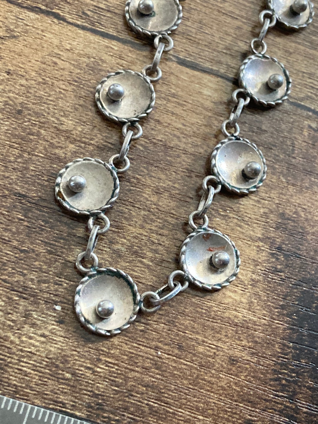 アクセサリー vintage Germany silver835 necklace Ball and Cup Chain Necklace: Vintage German Silver - 835