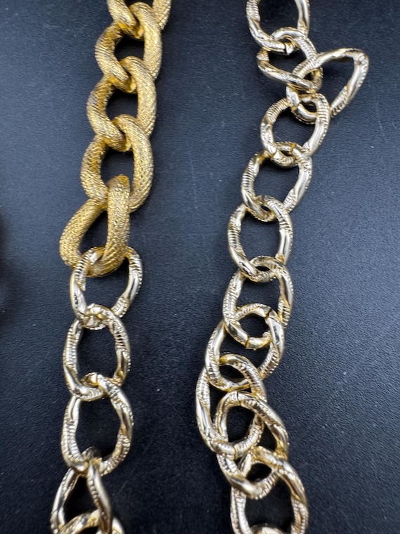 VINTAGE TWO-TONE BEAUTIFUL METAL CHAIN BELT Brighton | Accessories | Brighton Vintage Chain Link Belt  main image 4