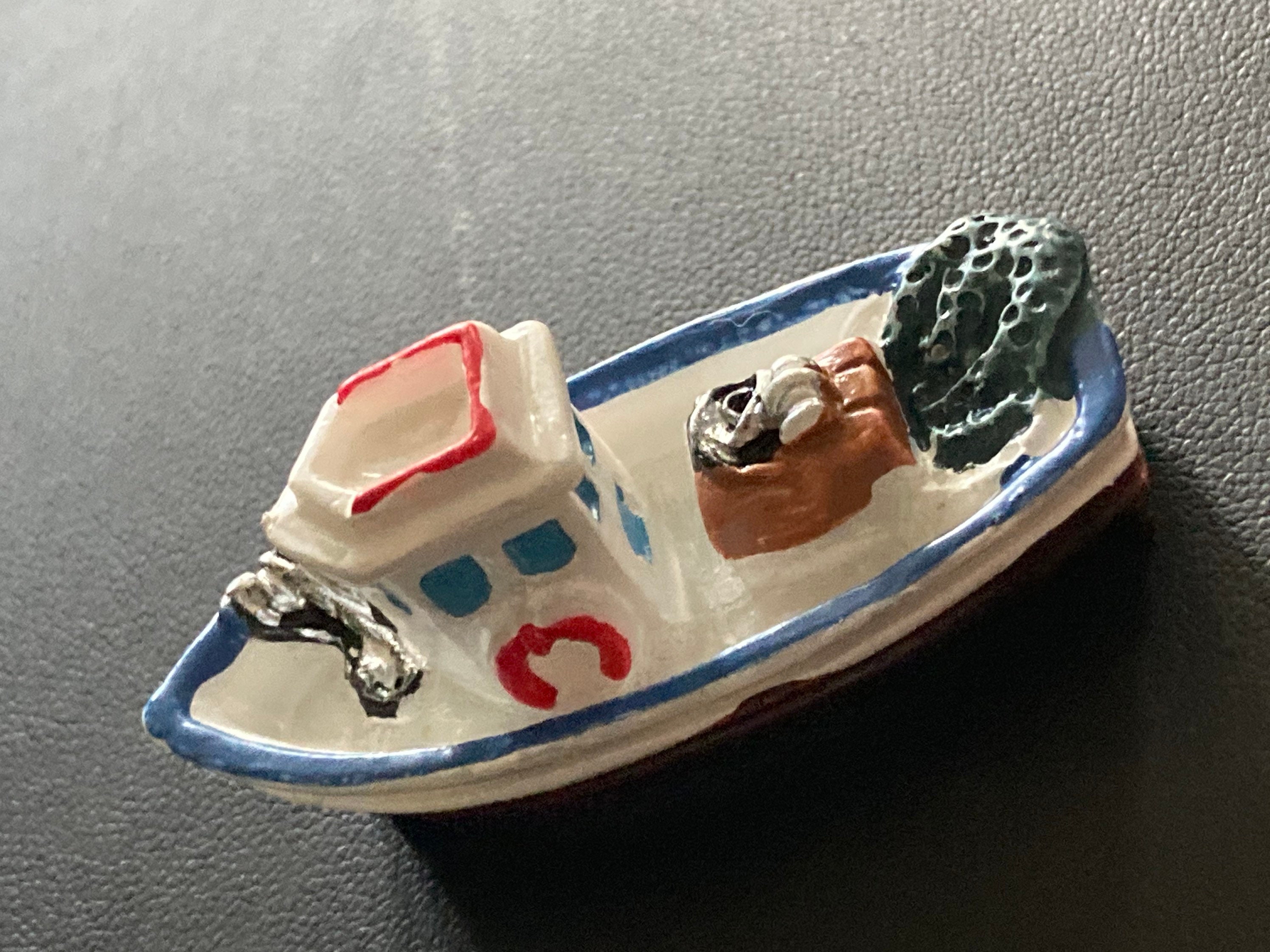 5cm Miniature Sea Fishing Boat Seaside Cake Topper Sailing Boat Topper Cake  Decoration 