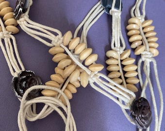 Vintage Wooden Bead Tie Necklace Belt - Etsy New Zealand display picture 1