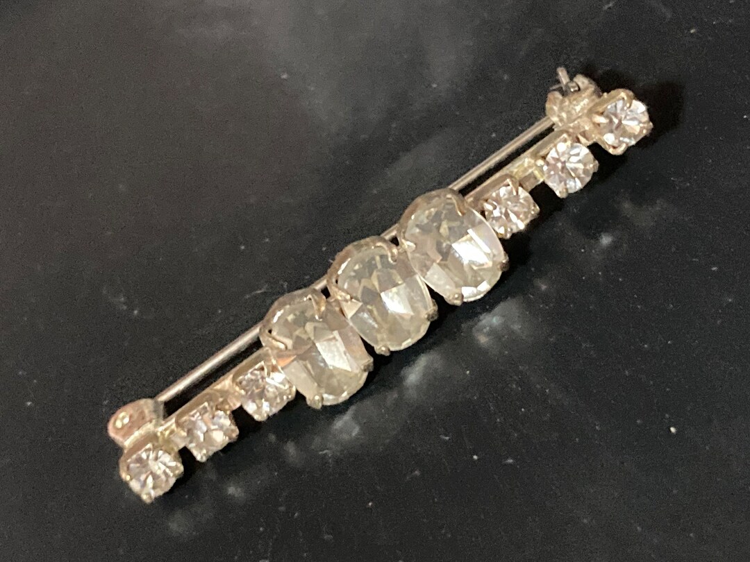 Broche Vintage Cigale - Plastique Et Strass - France Années 60 - Occasion