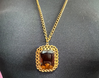 Vintage Modernist Gold Tone Turquoise Faux Pearl Black