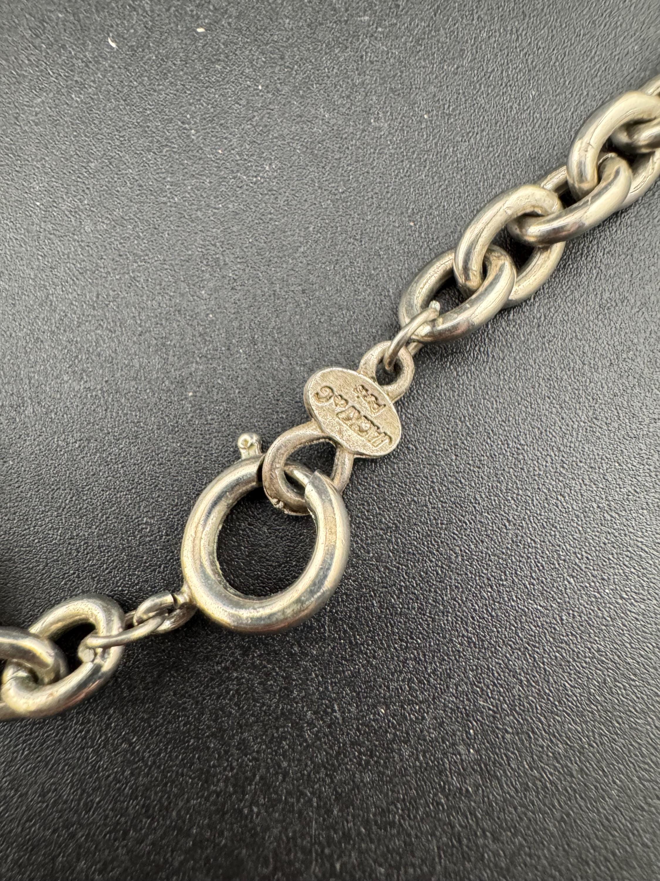 Collier Sautoir Vintage JACKY DE G PARIS Années 1990 - Doré Avec Pampilles Et Breloques à Perles