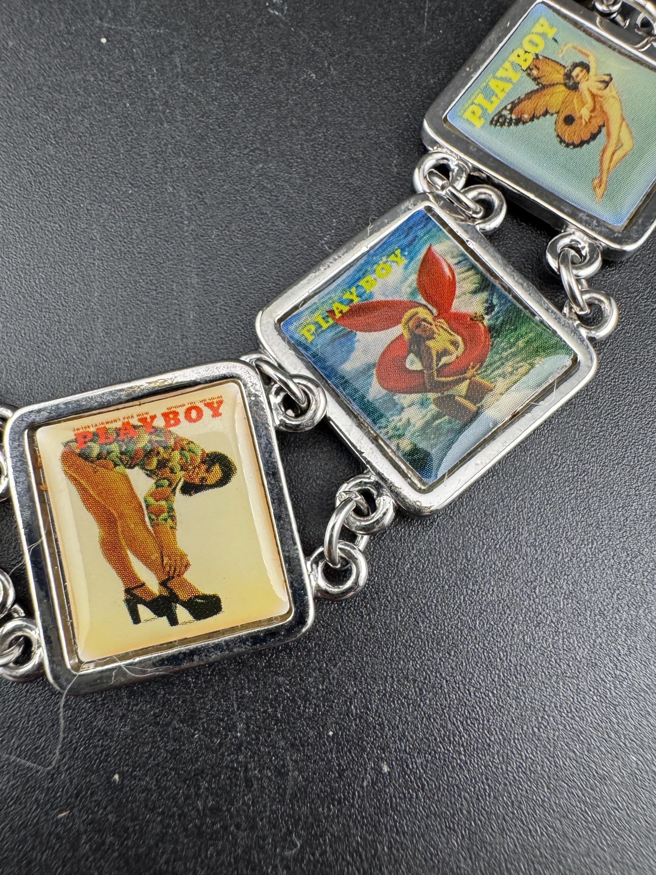 PLAYBOY 50th Anniversary Panel Bracelet , 2003 Pin up Girls - Etsy