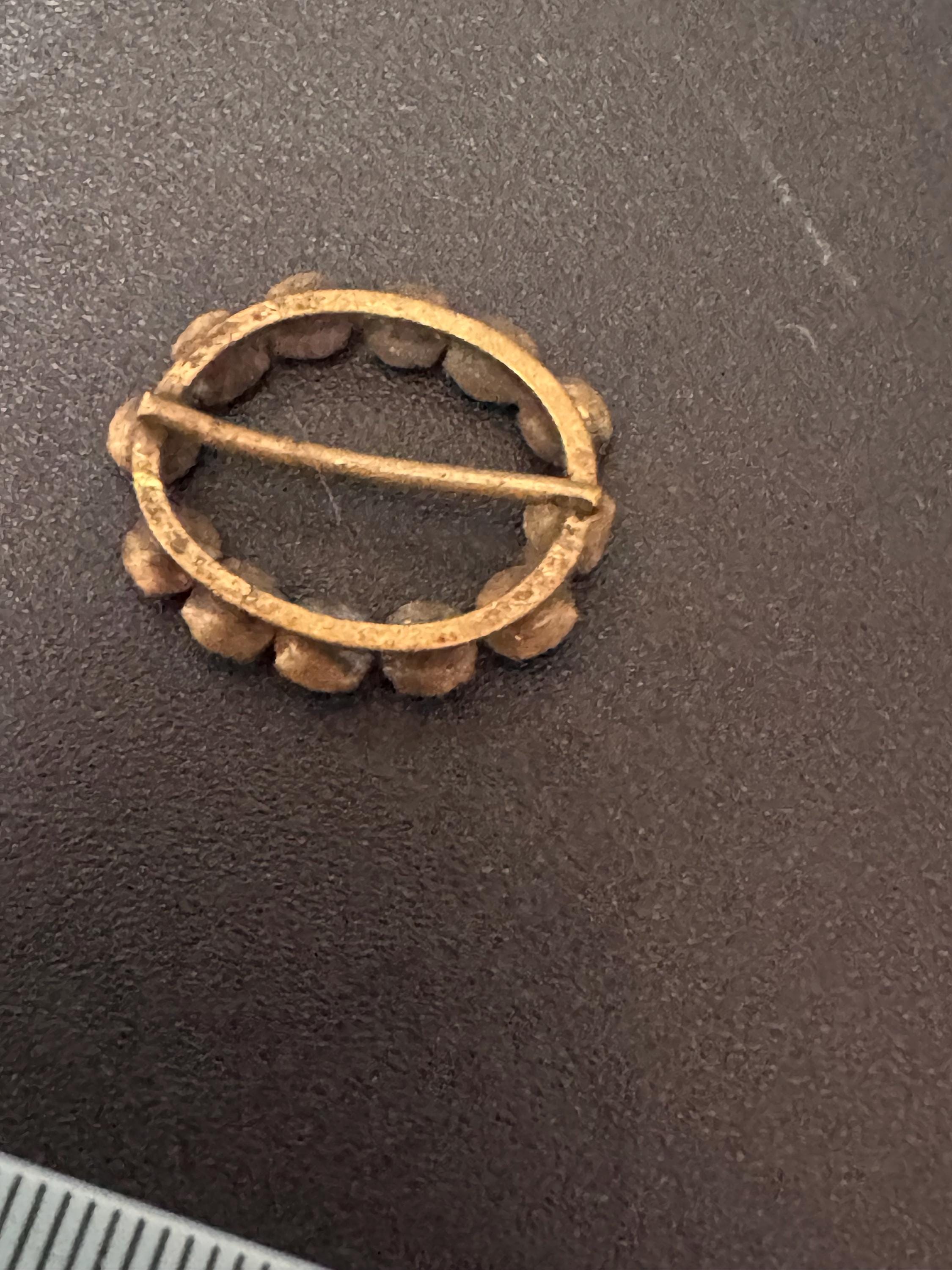 アンティーク 楕円形 ライトストーン バックル レトロ 7セット