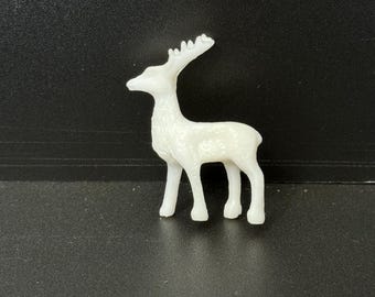 Weißer Rentier Cake Topper Hirsch Hirsch Kunststoff Tortendeko
