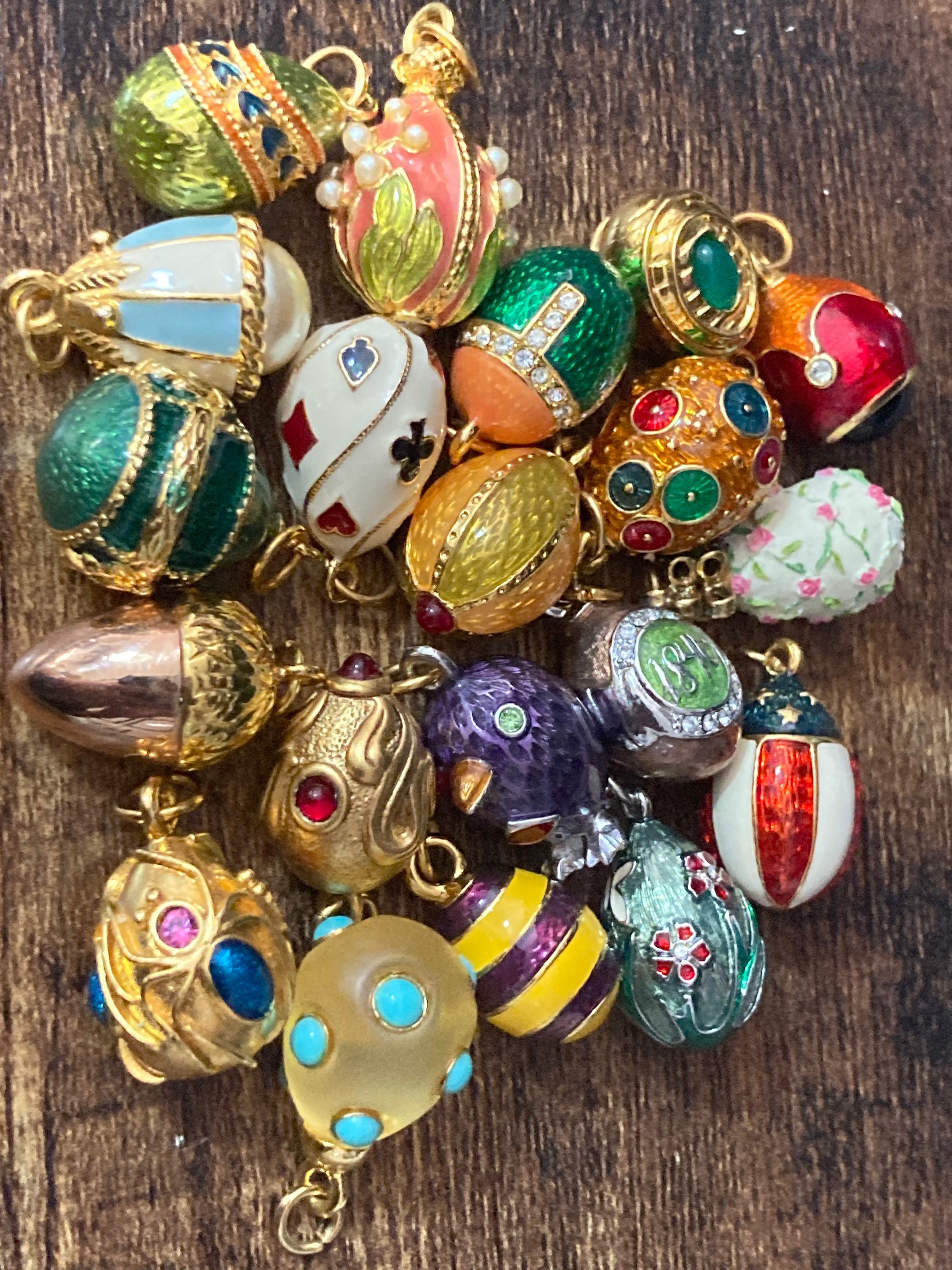 Joan Rivers Gold Plated Faberge Egg Inspired Enamelled Charm