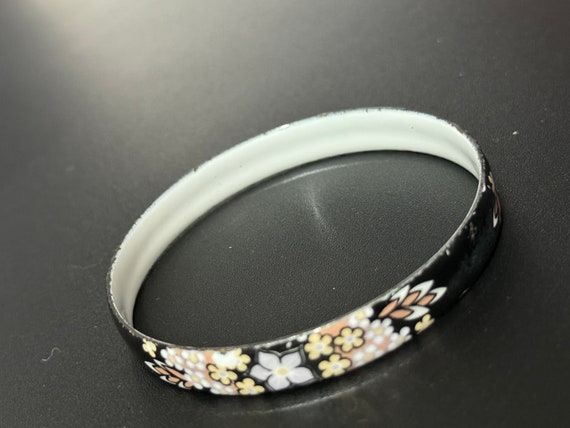 Vintage Michaela Frey Enamel Bangle: Austrian Floral Bracelet - Etsy
