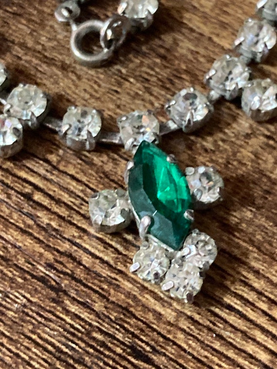 articulated diamanté emerald green rhinestone coc… - image 5