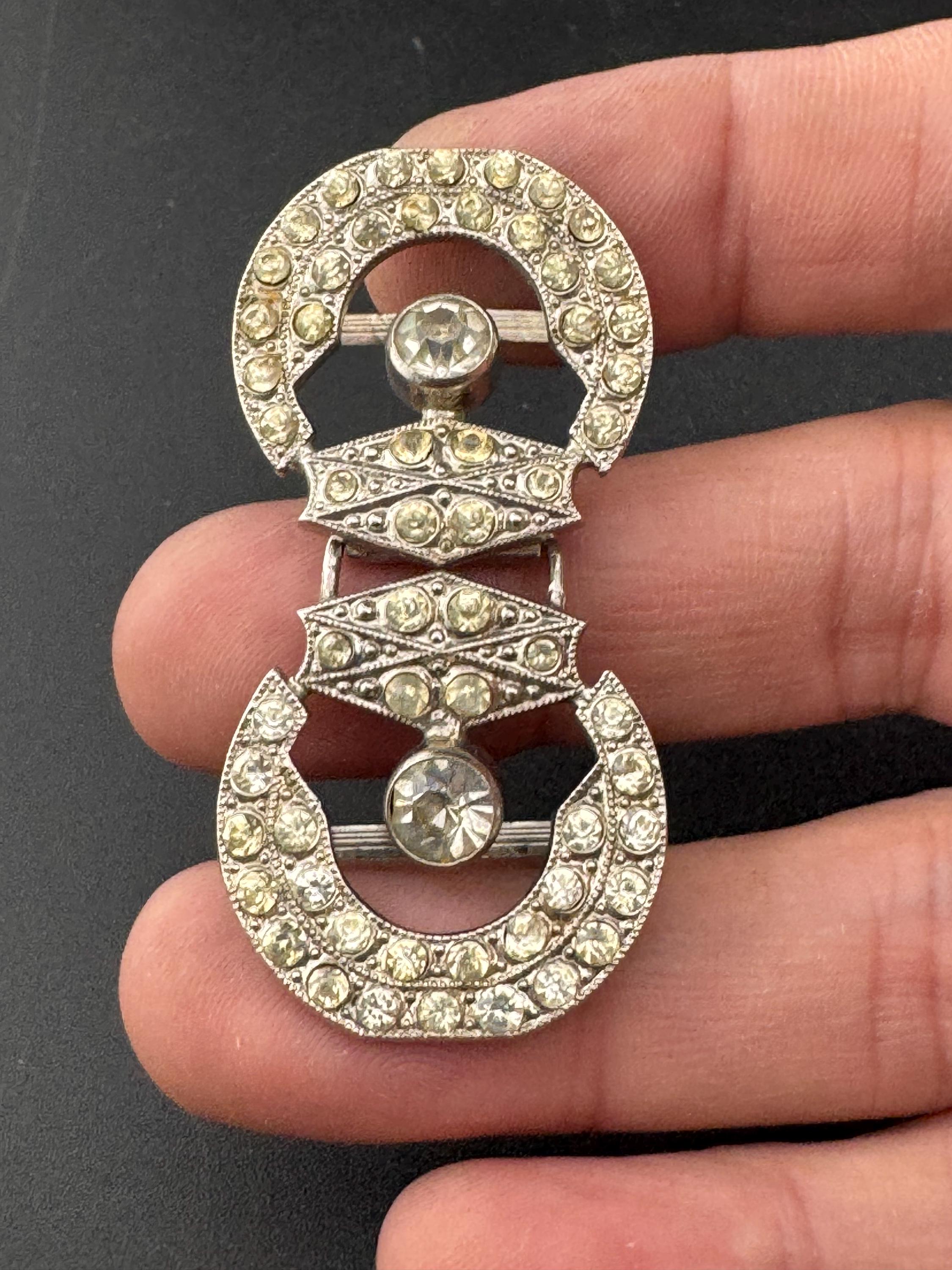 Art Deco Belt Buckle: Czech Glass Rhinestone Bridal Sash - Etsy display picture 2