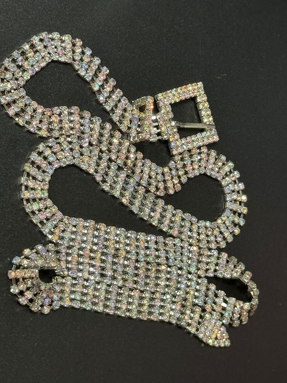 AB Rainbow Diamanté Chain Link Belt , Adjustable to 102cm - Etsy display picture 1