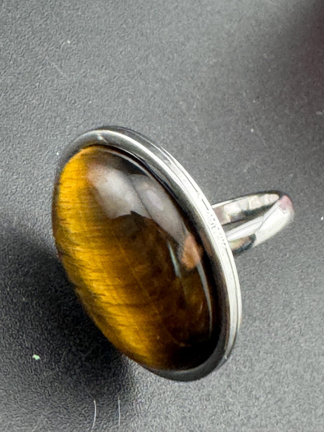 Oversized Tigers Eye | Oval Cabochon | Brown Gemstone | Adjustable
