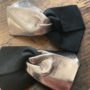 Ripsband hochwertige Ripsband Schuhclips BOW Ton gold schwarz