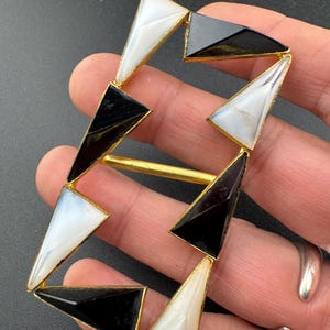 Rechthoekige grote antieke art-deco glazen cabochon geometrische schuifriem gesp versiering
