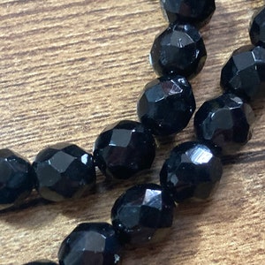 ◆VINTAGE HOLLYWOOD◆ Black Stone Beads Necklace VH2478NE07 Vintage Black Stone Jet Bead Necklace - Etsy