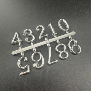 Silver Birthday Cake Number Toppers: Plastic Age Set