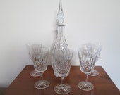 Waterford Crystal Lismore Decanter and 5 Goblet Set