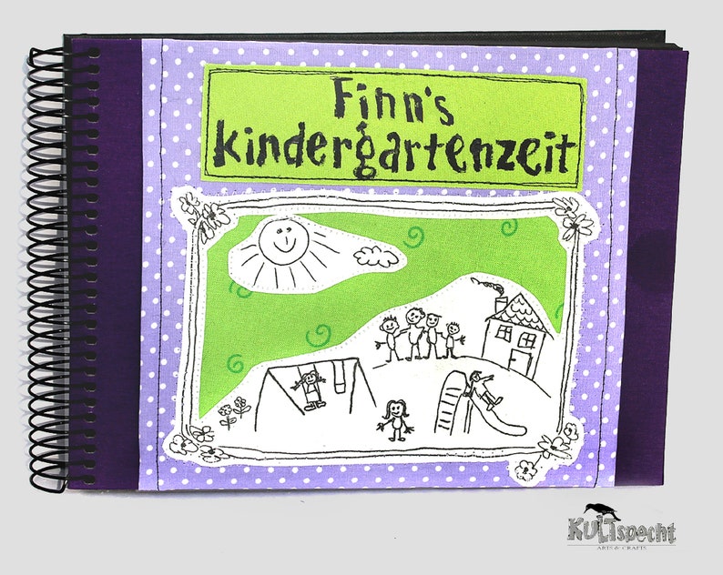 Motiv-Album Kinderzeichnung kleines Fotobuch Kindergarten | Etsy