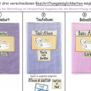 Analoges Babyalbum Stoff, kleines Retro Baby Geschenk image 3