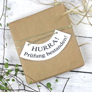 Großer Geschenkanhänger bestandene Prüfung, Papieranhänger für Geschenkverpackung