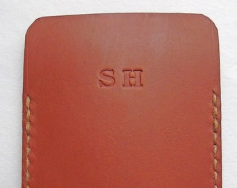 iPod Touch 5th 6th & 7th Generation Leather Cover Personalised Dark Tan