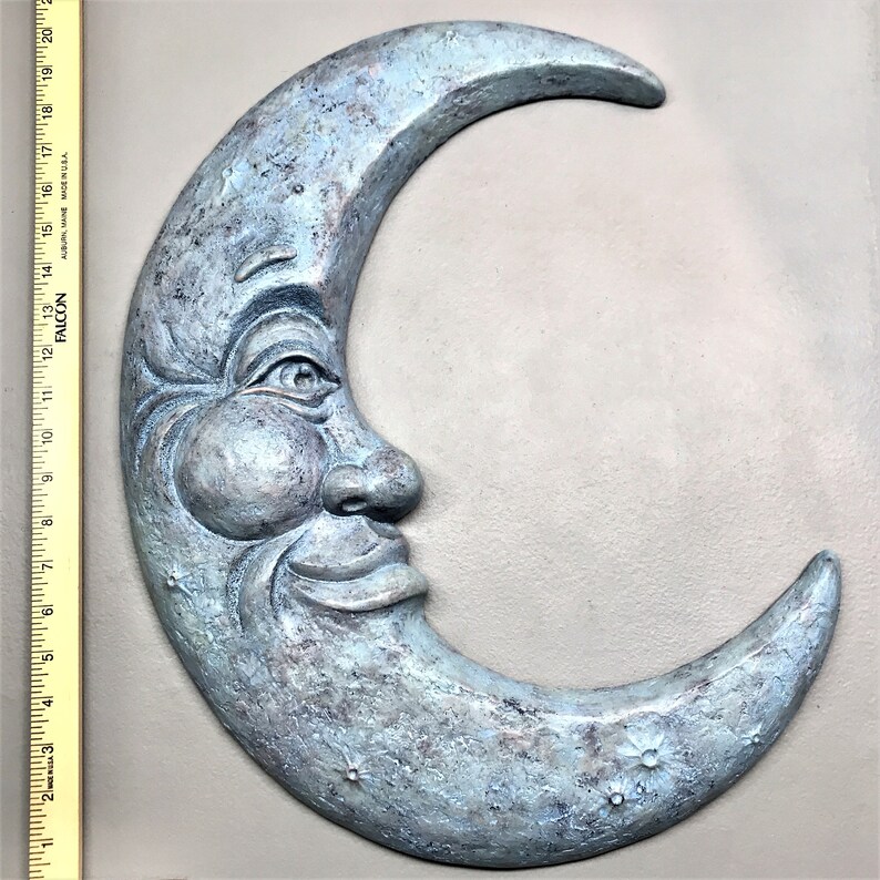 Extra Large Smiling Crescent Moon Face 3D Wall Decoration - Etsy