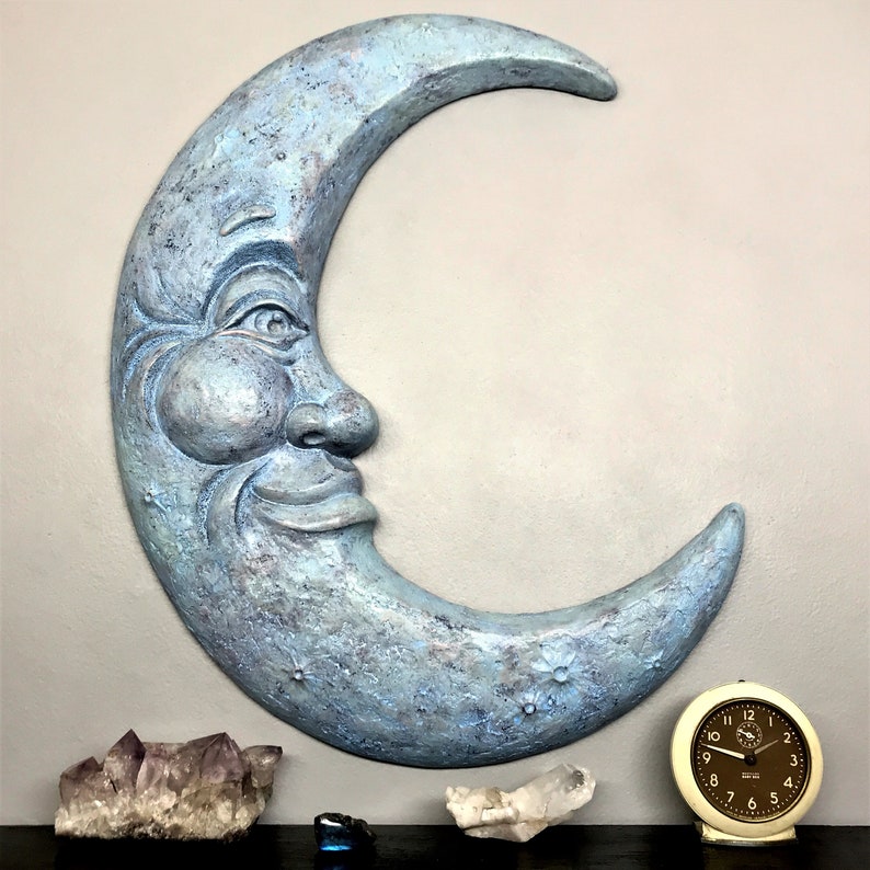 Extra Large Smiling Crescent Moon Face 3D Wall Decoration - Etsy