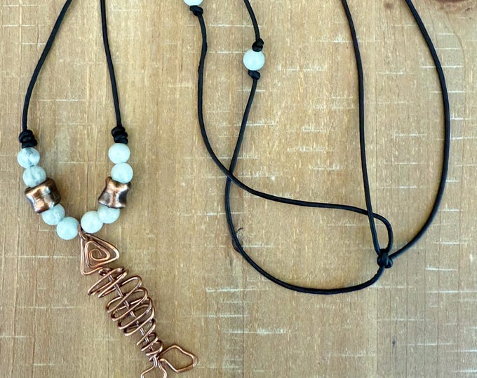 Bonefish Copper Pendant Necklace