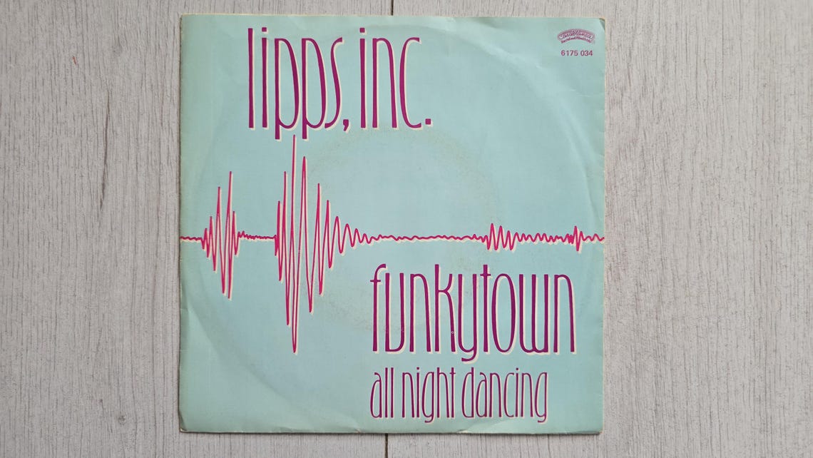 Lipps, Inc. Funkytown - Vinyl Record 7" Single, 45 RPM, Original Vintage 1979, foto 3 di 5