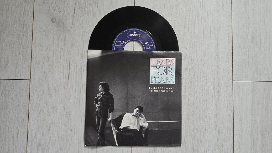 Tears For Fears Everybody Wants To Rule The World - Vinyl Record 7" Single, 45 RPM, Original 1985 Vintage, foto 1 di 5