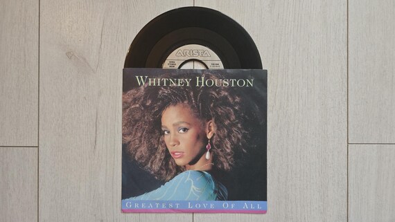 Whitney Houston - Greatest Love Of All 45 RPM 7" Vinyl Record Single 1986 Vintage