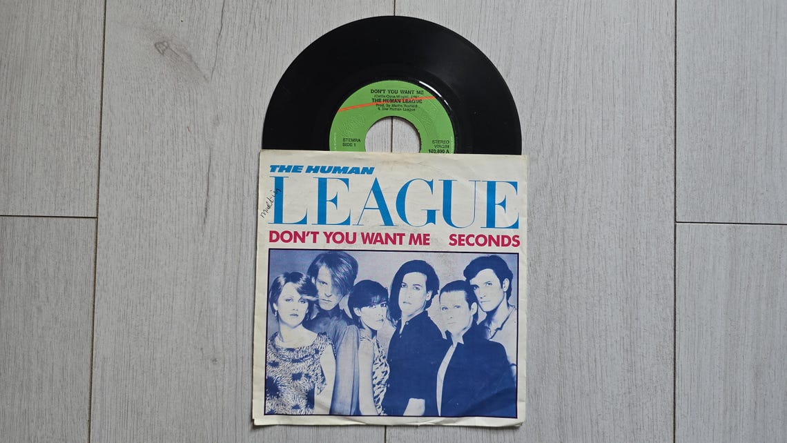 The Human League Don't You Want Me - Vinyl Record 7" Single, 45 RPM, Original 1981 Vintage, foto 1 di 5