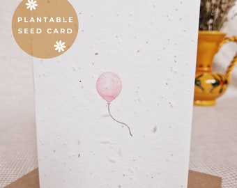 Plantable seed card, Biodegradable card, Minimalist seed card, Minimalist greeting card, Eco friendly card, Plantable gift card.