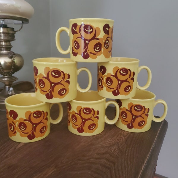 Vintage Staffordshire Pottery Royal Alma England Mugs