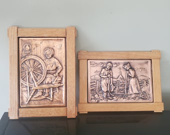 Vintage Set of Copper Art Quebec