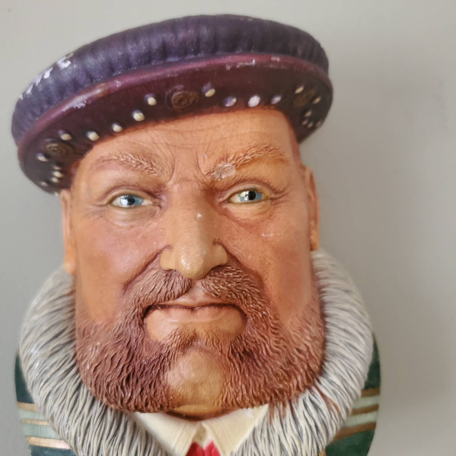Vintage King Henry Vlll Chalkware Bust Etsy