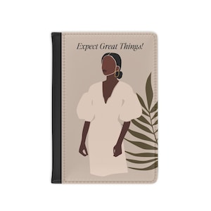 Black Woman Passport Cover, Black Girl Travel Accessory, Passport holder, African American Woman, Gifts for her, Abstract Art, Soft Life
