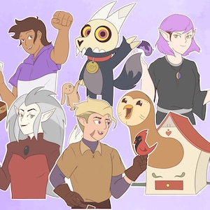 The Owl House Stickers ft. Hooty, King, Luz, Amity, Hunter, Eda