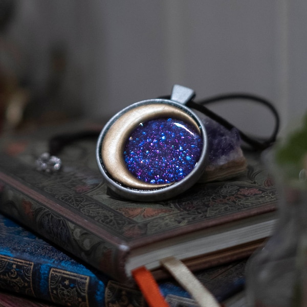 Amity Moon Pendant- 3d resin printed