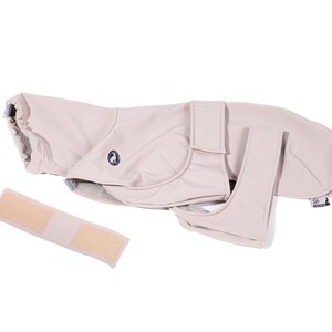Waterproof Windproof Sighthound Coat with Detachable Exchangeable Belts Winter Protection Custom Fit Design Weather Shield Secure Neck Coverage Multiple Sizes Performance Outdoor Wear Warm Comfort Layer