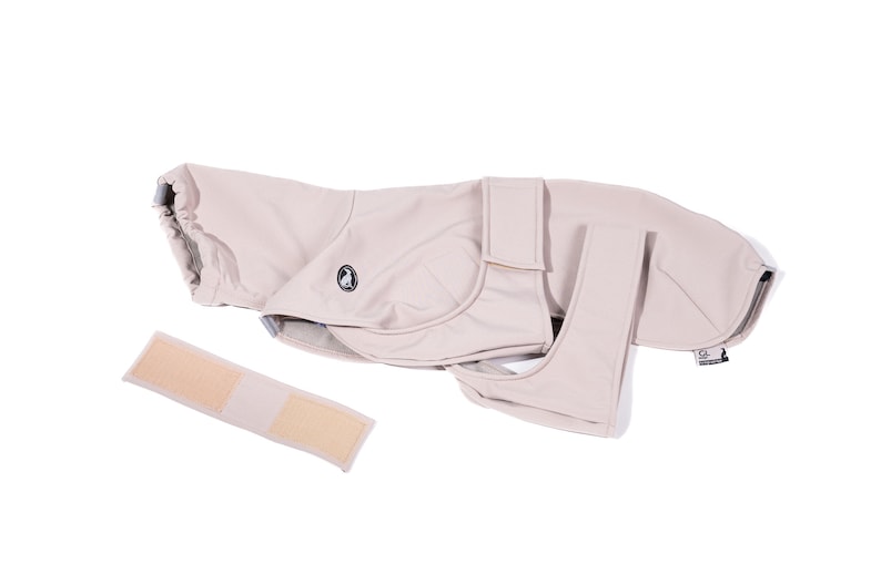 Waterproof Windproof Sighthound Coat with Detachable Exchangeable Belts Winter Protection Custom Fit Design Weather Shield Secure Neck Coverage Multiple Sizes Performance Outdoor Wear Warm Comfort Layer