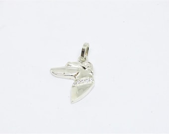 Pedant Whippet Swarovski, Sterling Silber Pedant, Schmuck, Schmuck, handgemachter Schmuck