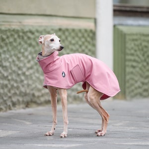 Waterproof Dog Jacket for Whuppet Iggy Weather Protection Dog Coat for Greyhound Custom Embroidery Option Harness Opening Reflective Element
