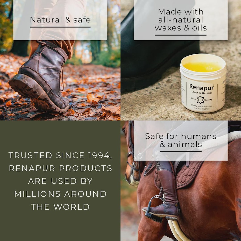 Boot Restoration Cream Natural Leather Care Product Waterproof Balm Leather Cleaner Conditioner Balsam Saddle Maintenance Treatment Polish Solution Bag Jacket Softener Moisturizer Protection Formula Furniture Upholstery Care Non-Toxic pH