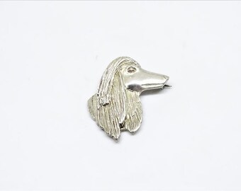 Brooch Afghan Hound, Sterling silver brooch, jewellery, jewelry, handmade jewelry