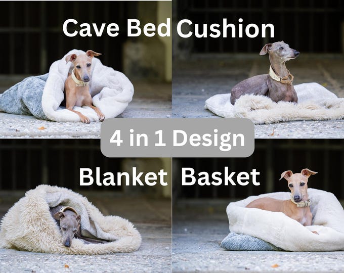 Featured listing image: 4in1 Cave Bed, Basket,Cushion and Blanket Faux Fur